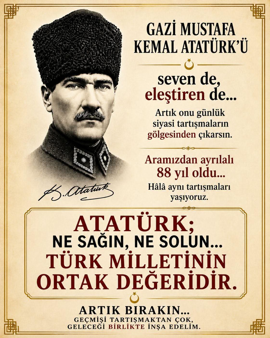 TÜRK SİYASETİNE TARİHSEL BİR UYARI: